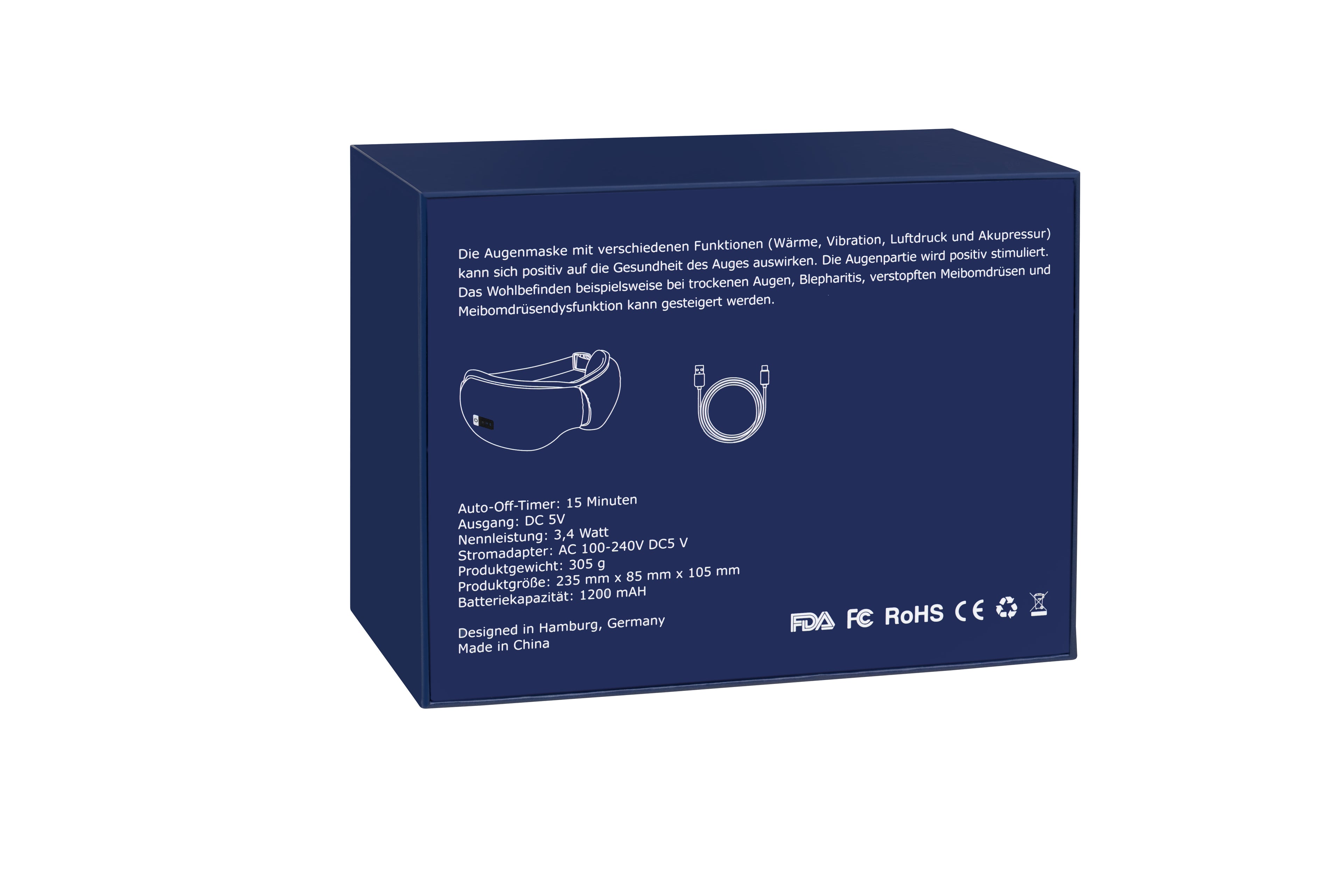 Augenmaske mit wärme und Massage S1