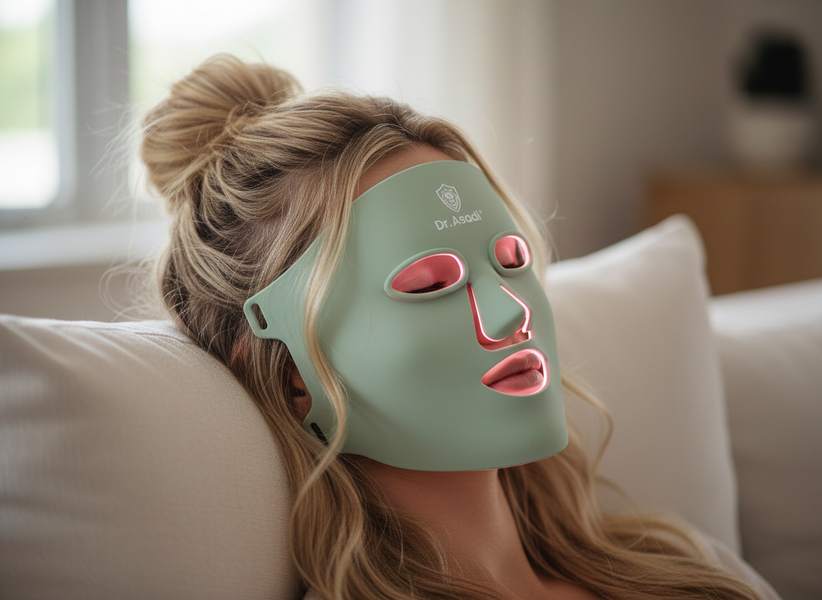 LED Rotlicht Gesichtsmaske